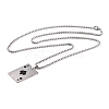Poker 201 Stainless Steel Pendant Necklaces NJEW-F320-03P-02-2