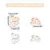 8Pcs 2 Colors 304 Stainless Steel Charms STAS-UN0028-65-5