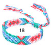 Cotton Braided Rhombus Pattern Cord Bracelet FIND-PW0013-003A-18-1