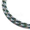 Polyester Cord Braided Necklace Makings MAK-L043-03G-19-2