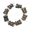 Electroplated Natural Pyrite Beads Strands G-Q187-02B-2