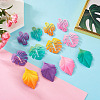 24Pcs 12 Style Gradient Spray Painted Iron Pendants IFIN-TA0001-50-5