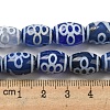 Blue Tibetan Style dZi Beads Strands TDZI-NH0001-C08-01-5