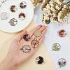 12Pcs 12 Colors Gemstone Pendants G-PH0001-33-6