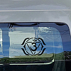 4Pcs 4 Styles Chakra Square PET Waterproof Self-adhesive Car Stickers DIY-GF0007-45D-5