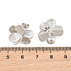 Brass Enamel Stud Earring Findings KK-CBA58F9-01P-04-3