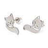 Non-Tarnish 304 Stainless Steel Stud Earrings EJEW-H095-01P-1