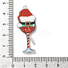 Christmas Theme Printed Opaque Acrylic Pendans OACR-Q056-02B-3