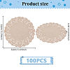 100Pcs Paper Wedding Party Table Mat AJEW-WH0696-674-3