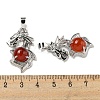 Dyed & Heated Natural Carnelian Pendants G-G111-01P-04-3