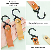 AHADEMAKER 4Pcs 2 Colors PU Imitation Leather Hook Hangers AJEW-GA0004-42-3