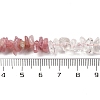 Natural Quartz Crystal & Rose Quartz Beads Strands G-L610-A15-01-4