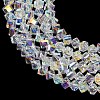 Electroplate Transparent Glass Beads Strands X-GL-CBA7A17-01A-15-2