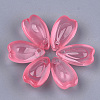 Transparent Spray Painted Glass Charms GLAA-S183-11E-1