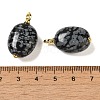 Natural Snowflake Obsidian Pendants G-G110-07G-3