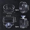 SUPERFINDINGS 4Pcs 2 Styles Transparent Glass Aquarium Shrimp Food Feeder Dish AJEW-FH0001-39-4