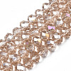 Electroplate Glass Beads Strands EGLA-A034-T2mm-B24-4