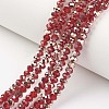 Electroplate Transparent Glass Beads Strands EGLA-A034-T4mm-N12-1
