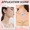 130Pcs 13 Colors Baking Paint Transparent Glass Pendants FIND-SC0023-46A-5