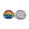 Rainbow Resin Cabochons X-CRES-Q197-49-2