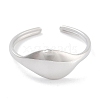 Non-Tarnish 304 Stainless Steel Teardrop Open Cuff Rings for Women RJEW-K273-05P-2