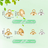 80Pcs 4 Styles 304 Stainless Steel Cap Peg Bails STAS-UN0059-14-4