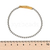 304 Stainless Steel Box Chain Bracelets for Women Men BJEW-Z087-21GP-5