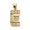 Rack Plating Brass Micro Pave Cubic Zirconia Pendants KK-L226-100G-E-1