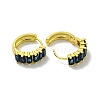 Brass Micro Pave Cubic Zirconia Hoop Earring EJEW-C088-29G-3