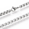 304 Stainless Steel Box Chain Necklaces NJEW-I238-02P-2