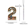 Acrylic 2 Numbers Shaped Book Shelf Pendant Decorations PW-WG11882-03-1