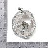 Natural Pyrite & Druzy Agate Hollow Geode Pendants G-G162-03P-01-3