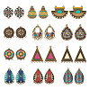 24Pcs 12 Styles Alloy Enamel Chandelier Component Links FIND-TA0002-34-1