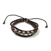 PU Imitation Leather Braided Cord Bracelets BJEW-G709-07A-AS-1