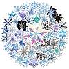 50Pcs Snowflake Paper Stickers PW-WG08003-01-3