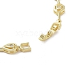 Brass Micro Pave Cubic Zirconia Chain Necklaces  NJEW-L170-11G-01-3