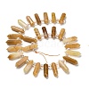 Natural Yellow Aventurine Double Terminated Point Beads Strands G-H069-A03-01-2