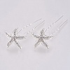 Wedding Bridal Alloy Hair Forks X-OHAR-WH0007-01B-1