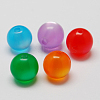 Round Imitation Cat Eye Resin Beads RESI-R157-6mm-M-1
