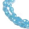 Opaque Solid Color Electroplate Glass Beads Strands EGLA-N013-J10mm-B05-3