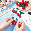 8Pcs 2 Style Cotton Crochet Ornament Accessories DIY-DR0001-08-3