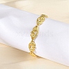 304 Stainless Steel Eye Link Chain Bracelets for Women BJEW-P348-01A-G-3