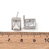 Brass Micro Pave Clear Cubic Zirconia Stud Earrings EJEW-C174-02D-P-5