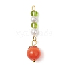 10Pcs 10 Colors Cat Eye Pendants PALLOY-JF04084-3