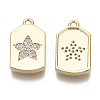 Brass Micro Pave Cubic Zirconia Pendants KK-R136-039-NF-2