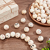 ARRICRAFT 80Pcs 8 Styles Printed Wood European Beads WOOD-AR0001-37-4