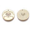 Brass Micro Pave Cubic Zirconia Charms KK-N232-262-2