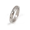 304 Stainless Steel Rhinestone Rotating Finger Rings LS-RJEW-A074-01C-P-4