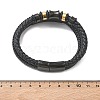 Braided Microfiber Leather Cord & Natural Tiger Eye Multi-strand Bracelets BJEW-C153-01A-5
