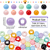  240Pcs 12 Colors Opaque Acrylic European Beads MACR-NB0001-30-2